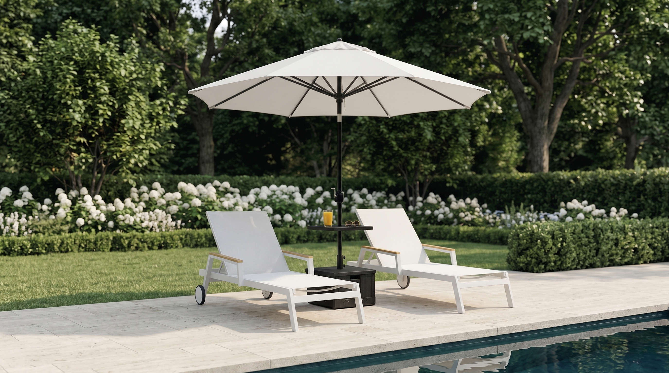 BLUM JGO DE SOMBRILLA P/EXTERIOR BLANCA