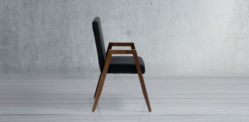 CALELLA SILLA CON BRAZOS NOGAL AMARANTO BASQUET GRAPHITE