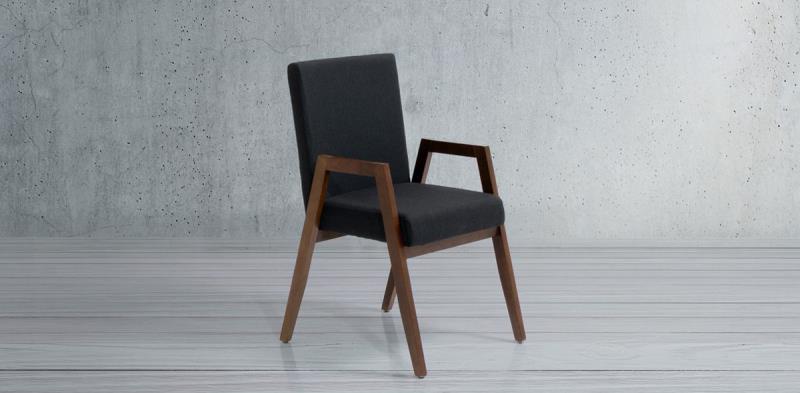 CALELLA SILLA CON BRAZOS NOGAL AMARANTO BASQUET GRAPHITE