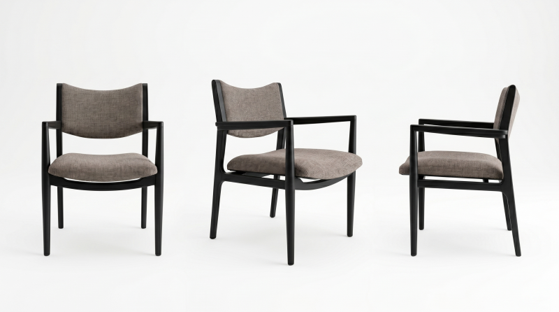 HUXLEY SILLA NEGRO MATE ANA DARK STONE
