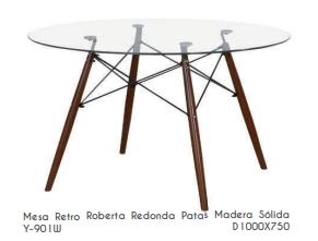 RETRO ROBERTA MESA COMEDOR REDONDA
