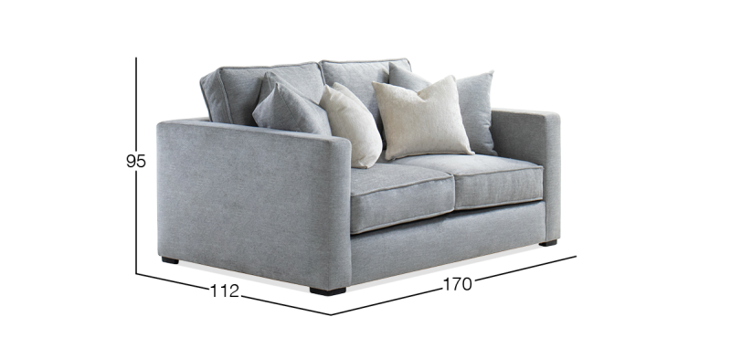 BORBON LOVE SEAT FANCY PEWTER