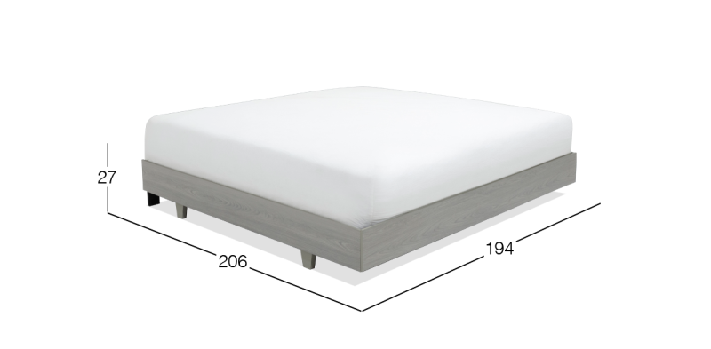 CONSTANZA BASE CAMA K.S. GRIS