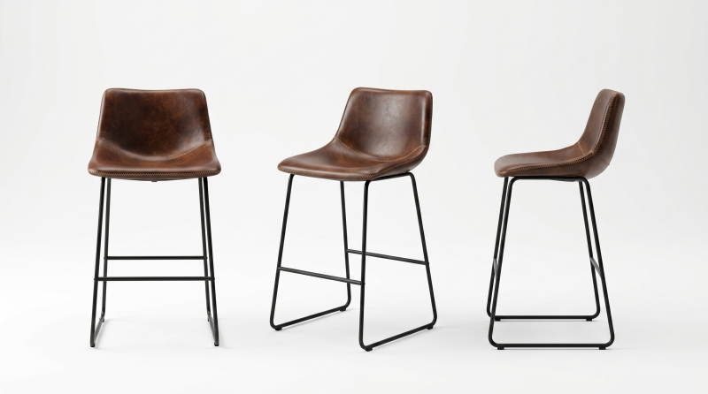 BRANDO BANCO BAR TAPIZ DARK BROWN