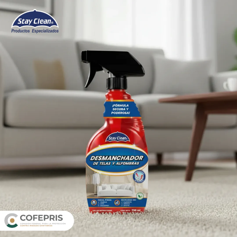 STAY CLEAN DESMANCHADOR P/TAPICERIA Y AFOMBRAS 730 ML 