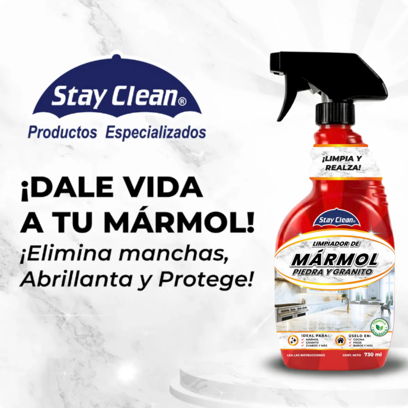 STAY CLEAN LIMPIADOR DE MARMOL, PIEDRA Y GRANITO 730 ML 