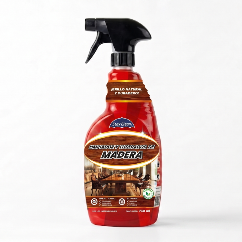 STAY CLEAN LIMPIADOR Y LUSTRADOR PARA MADERA 730 ML