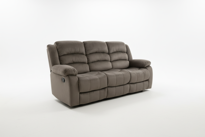 LUBECK SOFA C/2 RECLINABLES TAPIZ CHOCOLATE