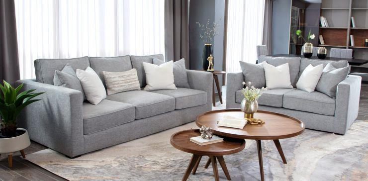 BORBON SOFA FANCY PEWTER