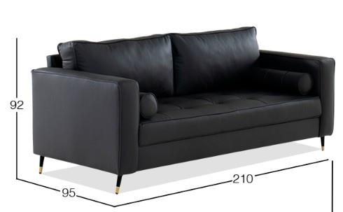 HAVEN SOFA PIEL MATCH GRIS