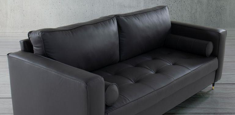 HAVEN SOFA PIEL MATCH GRIS