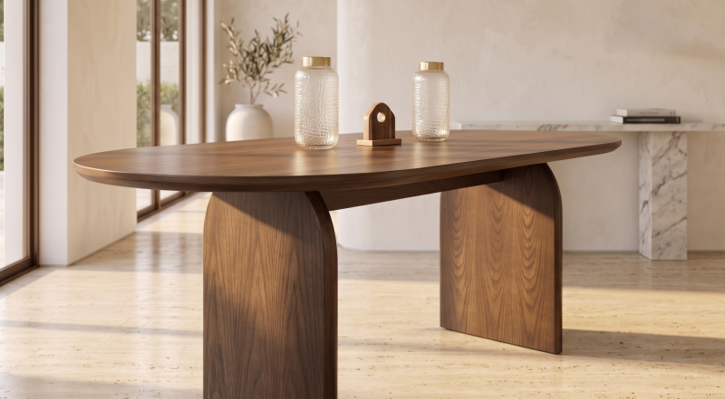 HAPPY MESA COMEDOR OVALADA COLOR CAPSULA 160 X 80