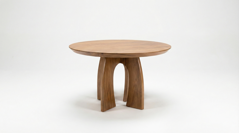 NIKK MESA COMEDOR REDONDA CHAPA PAROTA 120 CM DIAMETRO