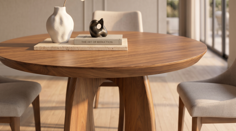 NIKK MESA COMEDOR REDONDA CHAPA PAROTA 120 D