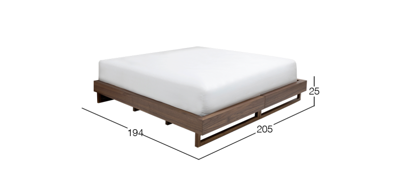 VELIERO BASE CAMA NOGAL K.S.