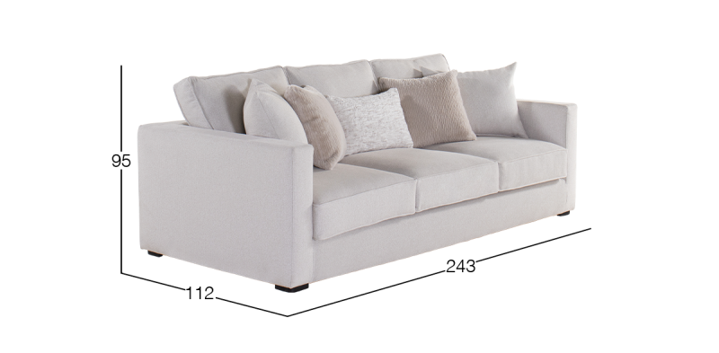 BORBON SOFA BEIGE TANNER PORCELAIN