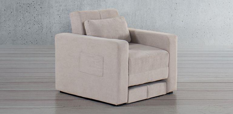 PEKIN SILLÓN CAMA GRIS TOPO