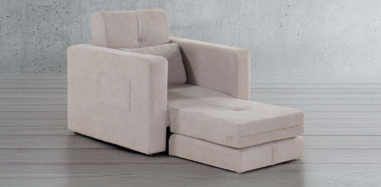 PEKIN SILLÓN CAMA GRIS TOPO