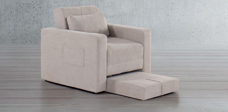 PEKIN SILLÓN CAMA GRIS TOPO