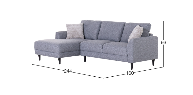 AMANDA SALA MODULAR IZQUIERDA GRIS OSLO RATON