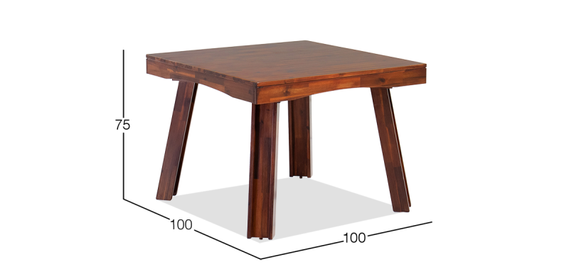 KIPOS EXL MESA COMEDOR CUADRADA 100 X 100 CM ACACIA