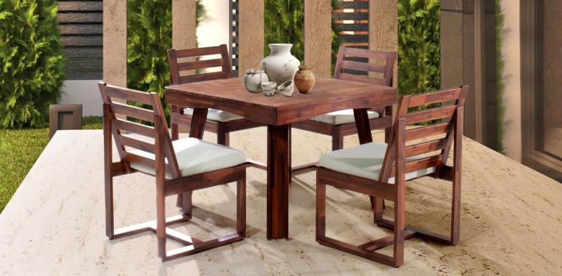 KIPOS EXL MESA COMEDOR CUADRADA 100 X 100 CM ACACIA