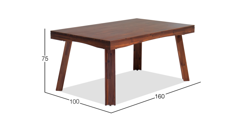 KIPOS EXL MESA COMEDOR RECTANGULAR 160 X 100 CM ACACIA 105