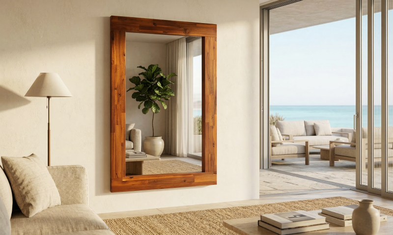 KIPOS EXL ESPEJO RECTANGULAR 120 X 80 CM ACACIA 416