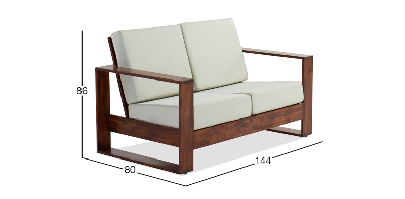 KIPOS EXL LOVE SEAT ACACIA 201