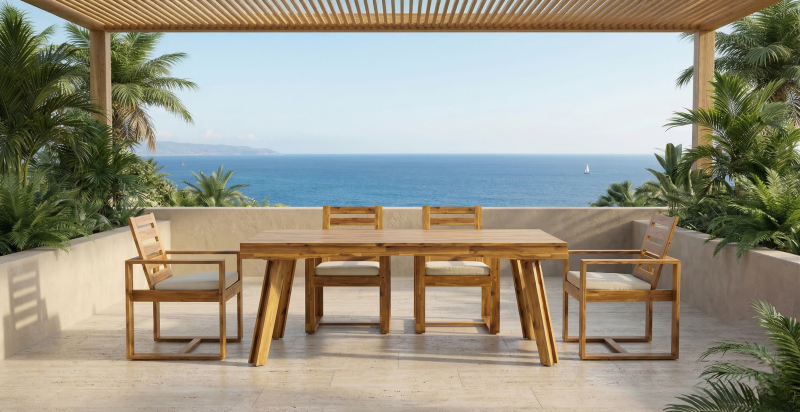 CASIA MIEL MESA COMEDOR RECTANGULAR 160 X 100 CM ACACIA 105