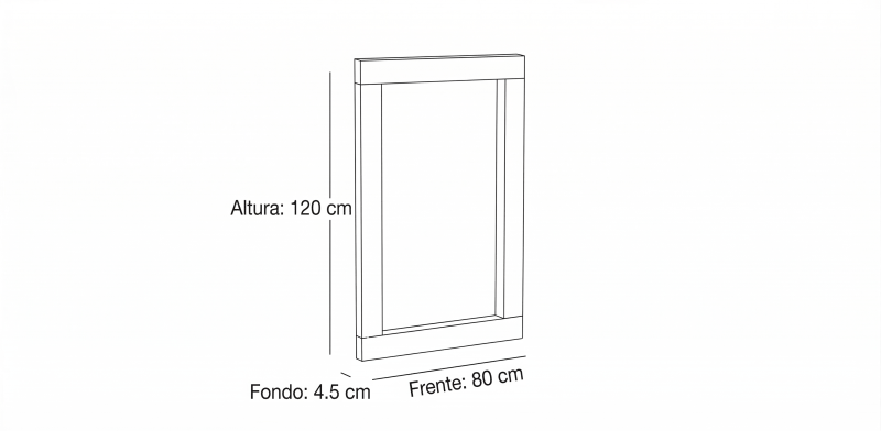 CASIA MIEL ESPEJO RECTANGULAR 120 X 80 CM ACACIA 416