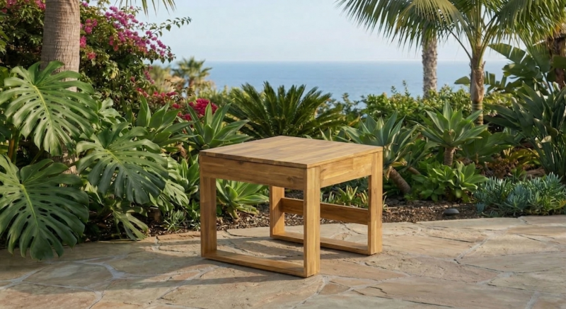 CASIA MIEL MESA LATERAL CUADRADA 60 X 60 CM ACACIA 212