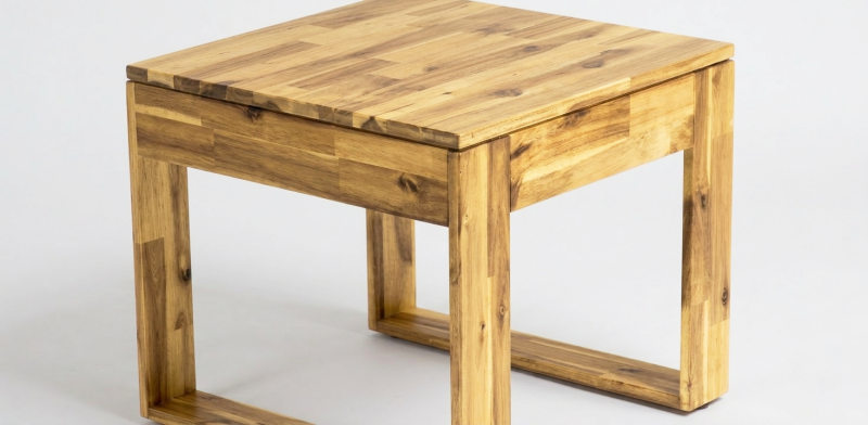 CASIA MIEL MESA LATERAL CUADRADA 60 X 60 CM ACACIA 212