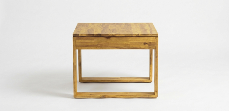 CASIA MIEL MESA LATERAL CUADRADA 60 X 60 CM ACACIA 212