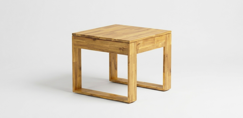 CASIA MIEL MESA LATERAL CUADRADA 60 X 60 CM ACACIA 212