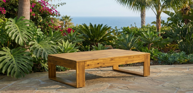 CASIA MIEL MESA DE CENTRO RECTANGULAR 120 X 80 CM ACACIA 209