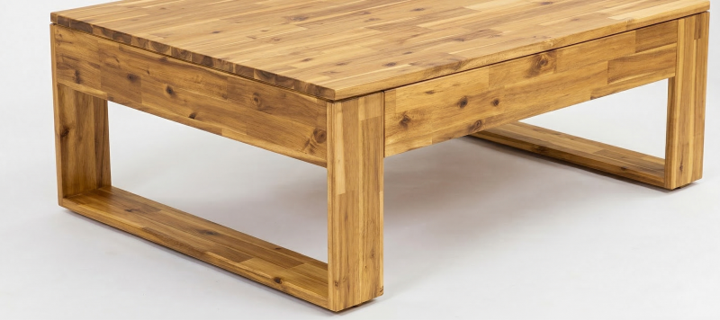 CASIA MIEL MESA DE CENTRO RECTANGULAR 120 X 80 CM ACACIA 209