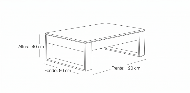 CASIA MIEL MESA DE CENTRO RECTANGULAR 120 X 80 CM ACACIA 209