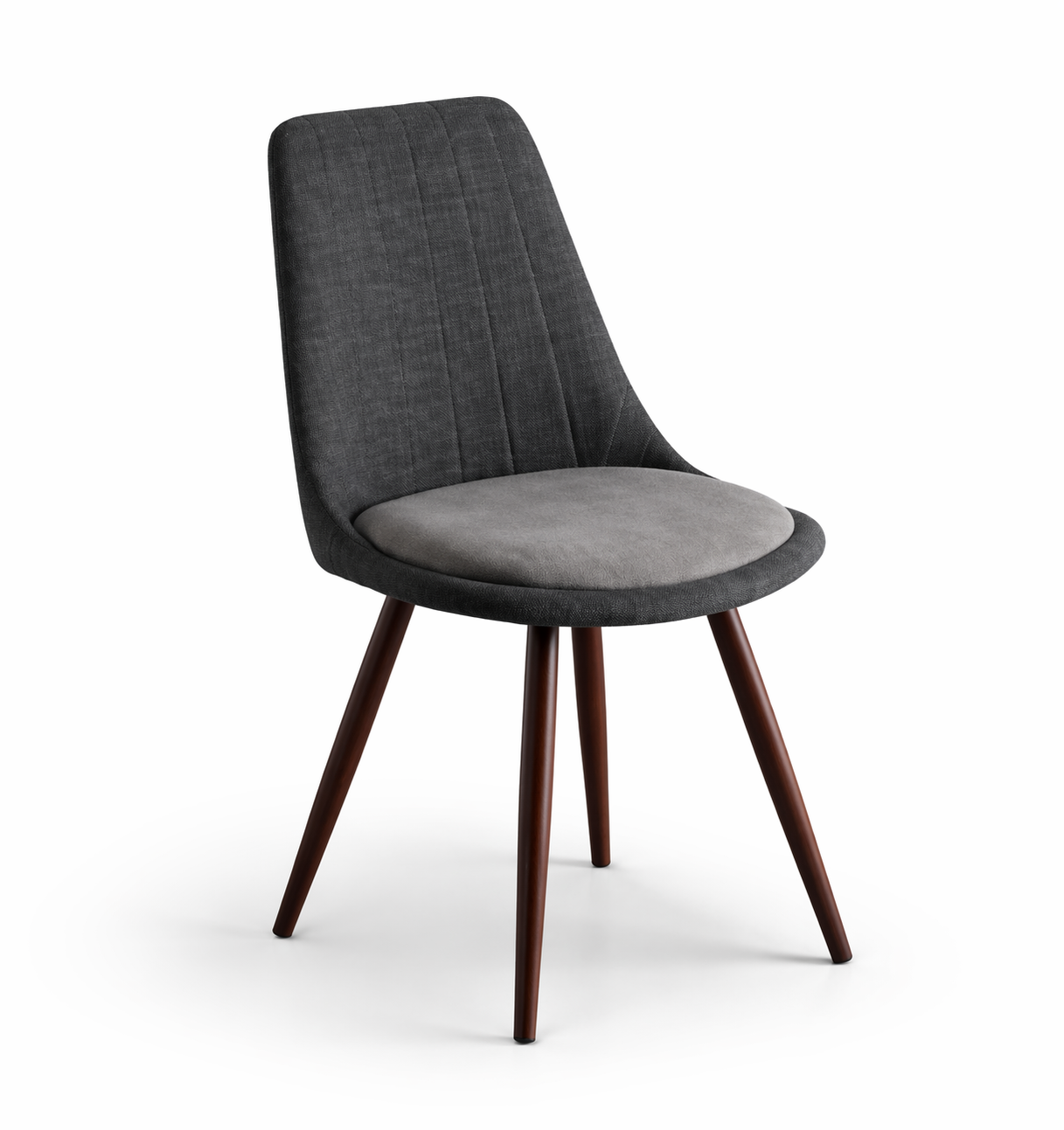 LOVE SILLA LÍNEAS METAL MADERA GRIS X-411LW-GR-F