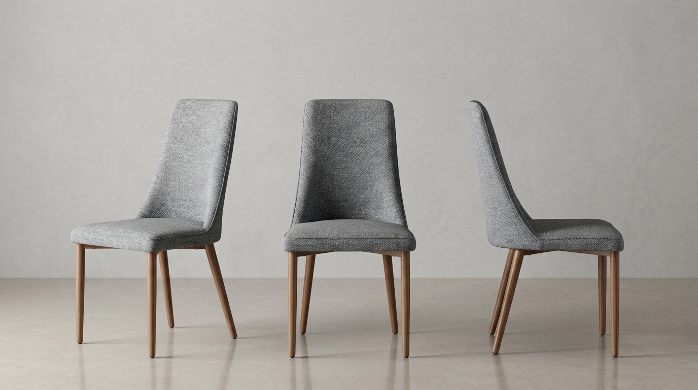 FAMA SILLA PATA METAL MADERA TELA GRIS OBSCURO