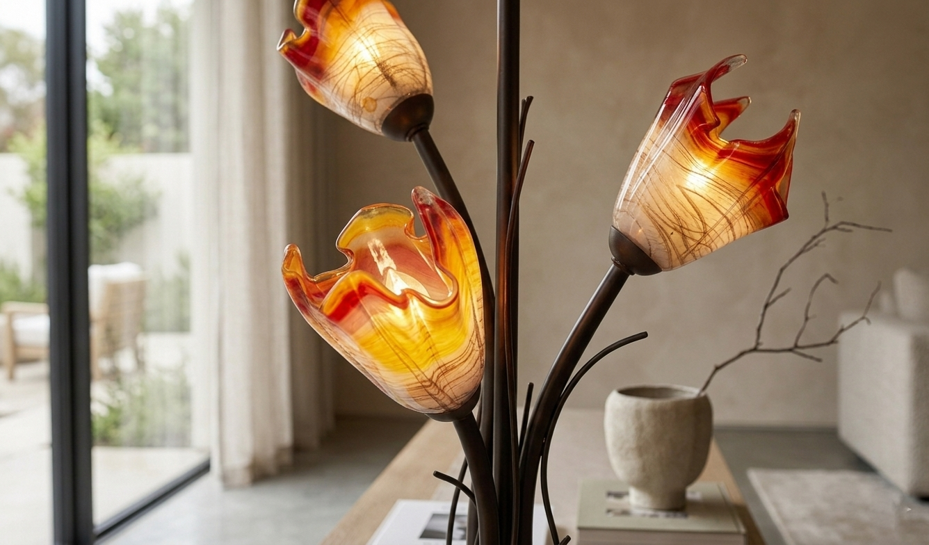 RAMAS LÁMPARA DE MESA 4 LUCES