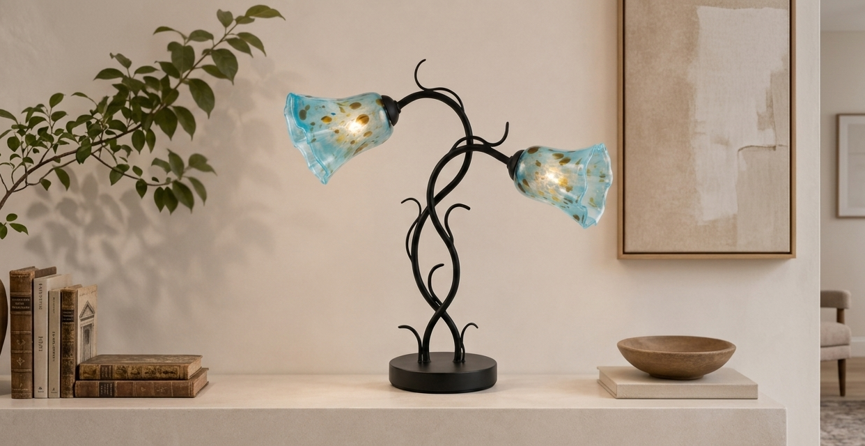 RAMAS LÁMPARA DE MESA 2 LUCES