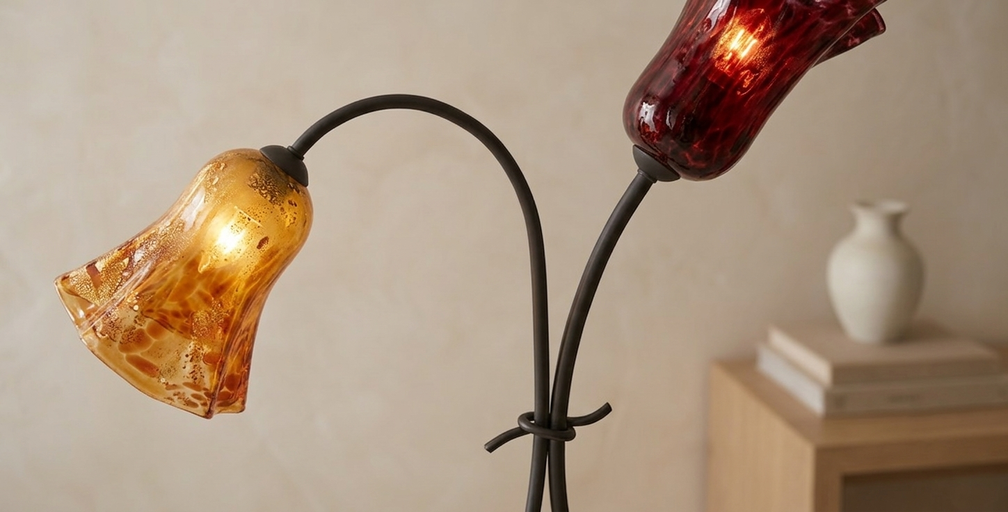PÉNDULO LAMPARA DE PISO 2 LUCES