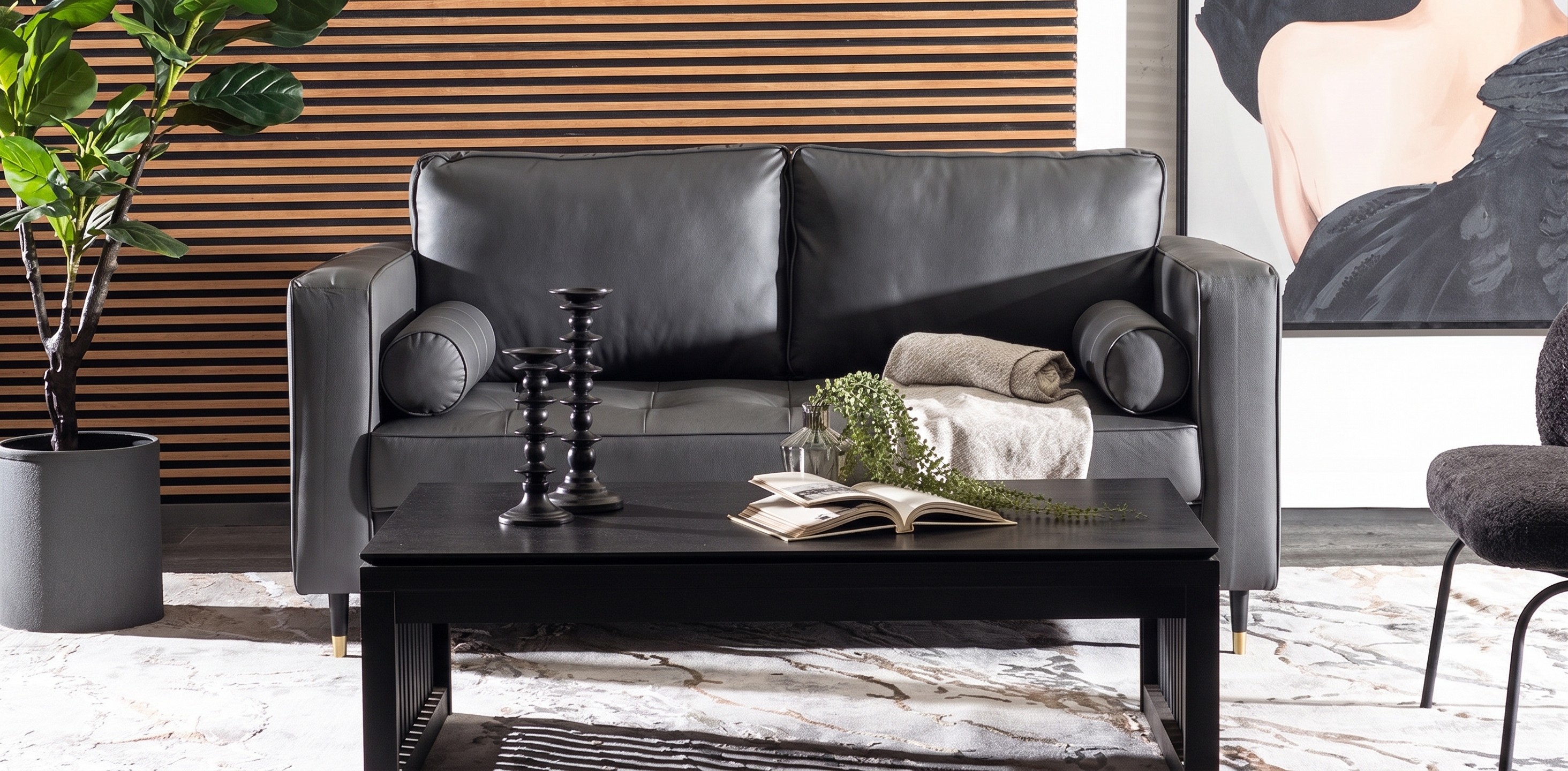 HAVEN LOVE SEAT PIEL MATCH GRIS