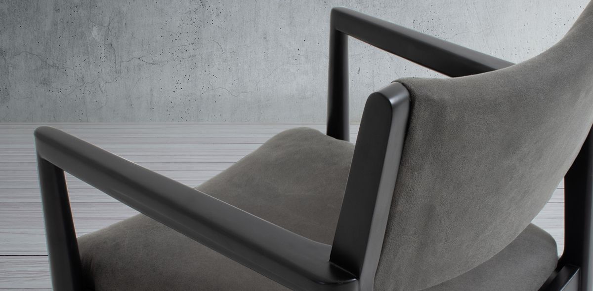 HUXLEY SILLA NEGRO NOBUCK GRIS