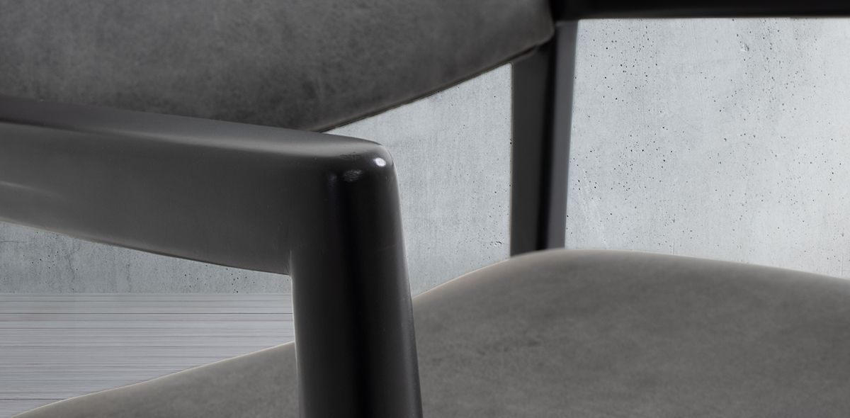HUXLEY SILLA NEGRO NOBUCK GRIS
