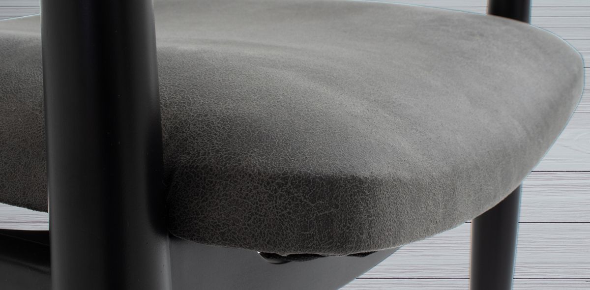 HUXLEY SILLA NEGRO NOBUCK GRIS