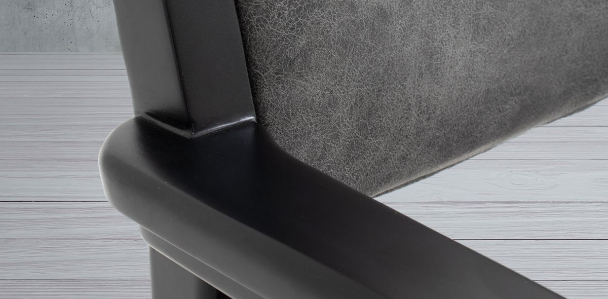 HUXLEY SILLA NEGRO NOBUCK GRIS