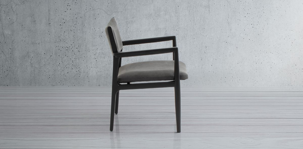 HUXLEY SILLA NEGRO NOBUCK GRIS