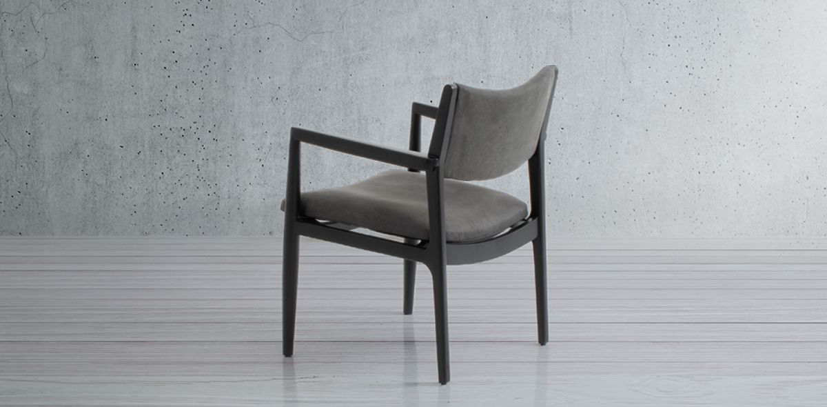 HUXLEY SILLA NEGRO NOBUCK GRIS